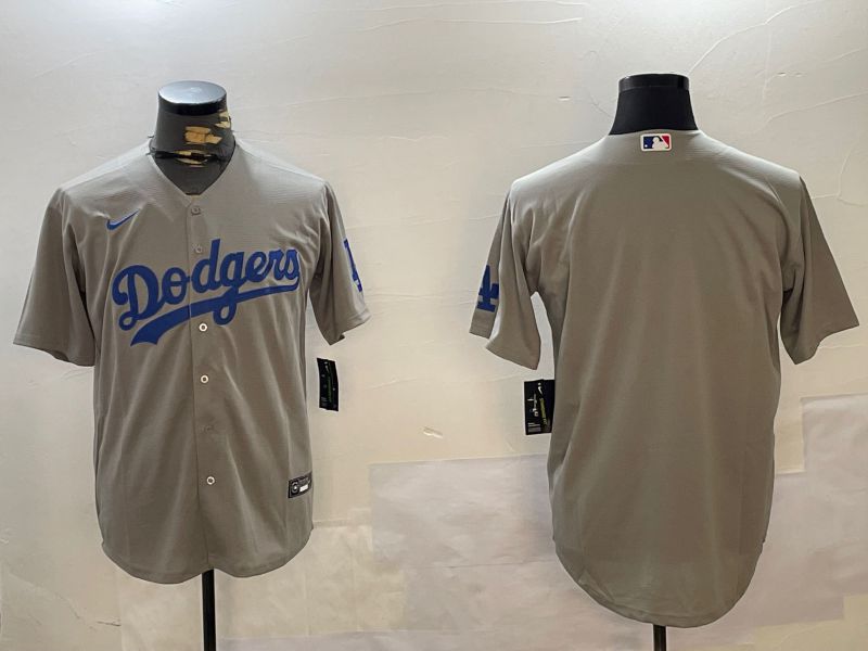 Men Los Angeles Dodgers Blank Grey Game 2024 Nike MLB Jersey style 1216->los angeles dodgers->MLB Jersey